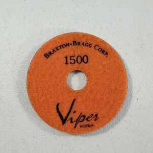 Braxton Bragg Viper Wet Granite Stone Marble Polishing Polish Pad 4" 1500